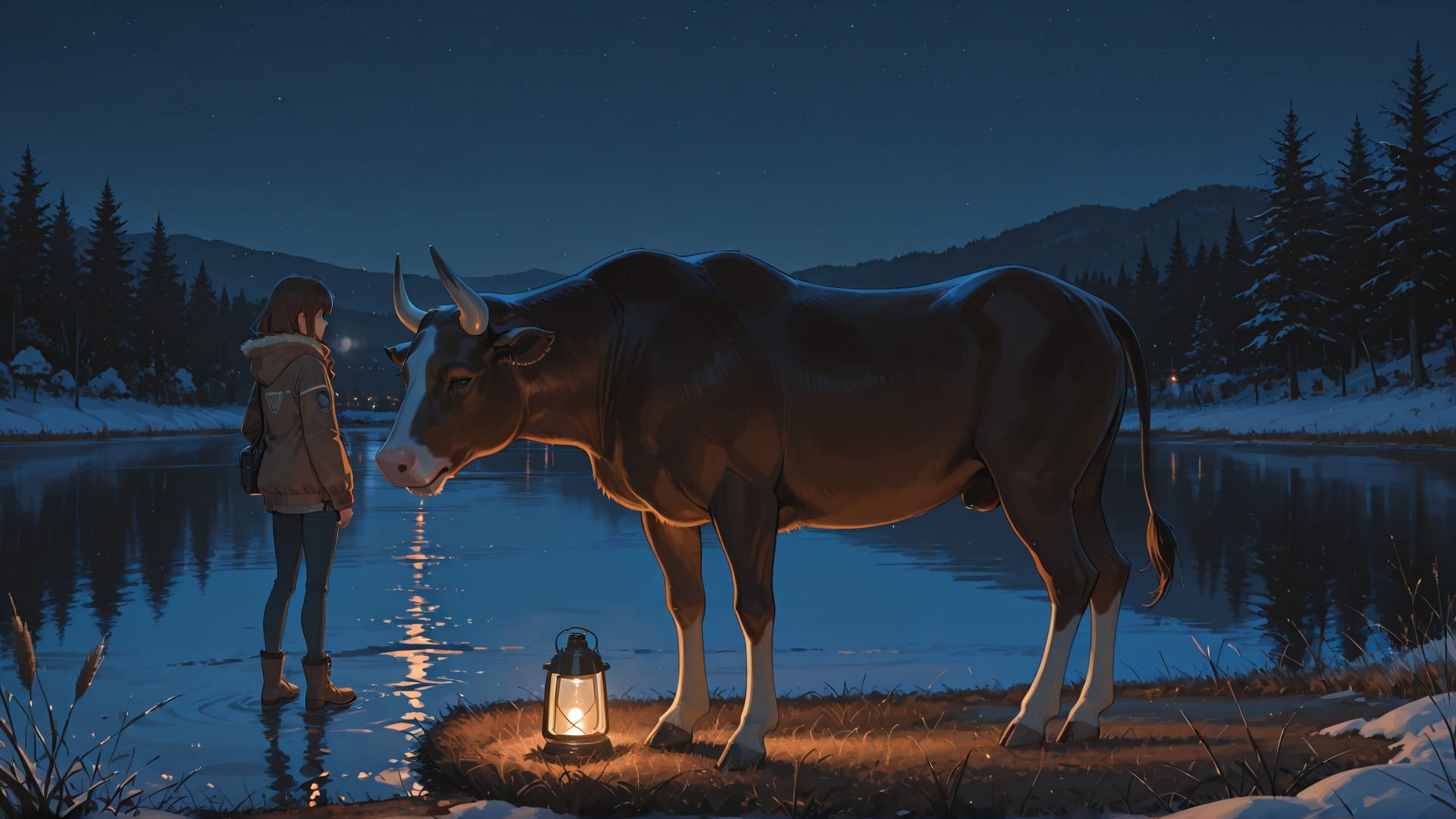 Brown Night Sea Agentic smartphone wallpaper free download, vertical 16:9 format, Brown, Night, Sea, Winter