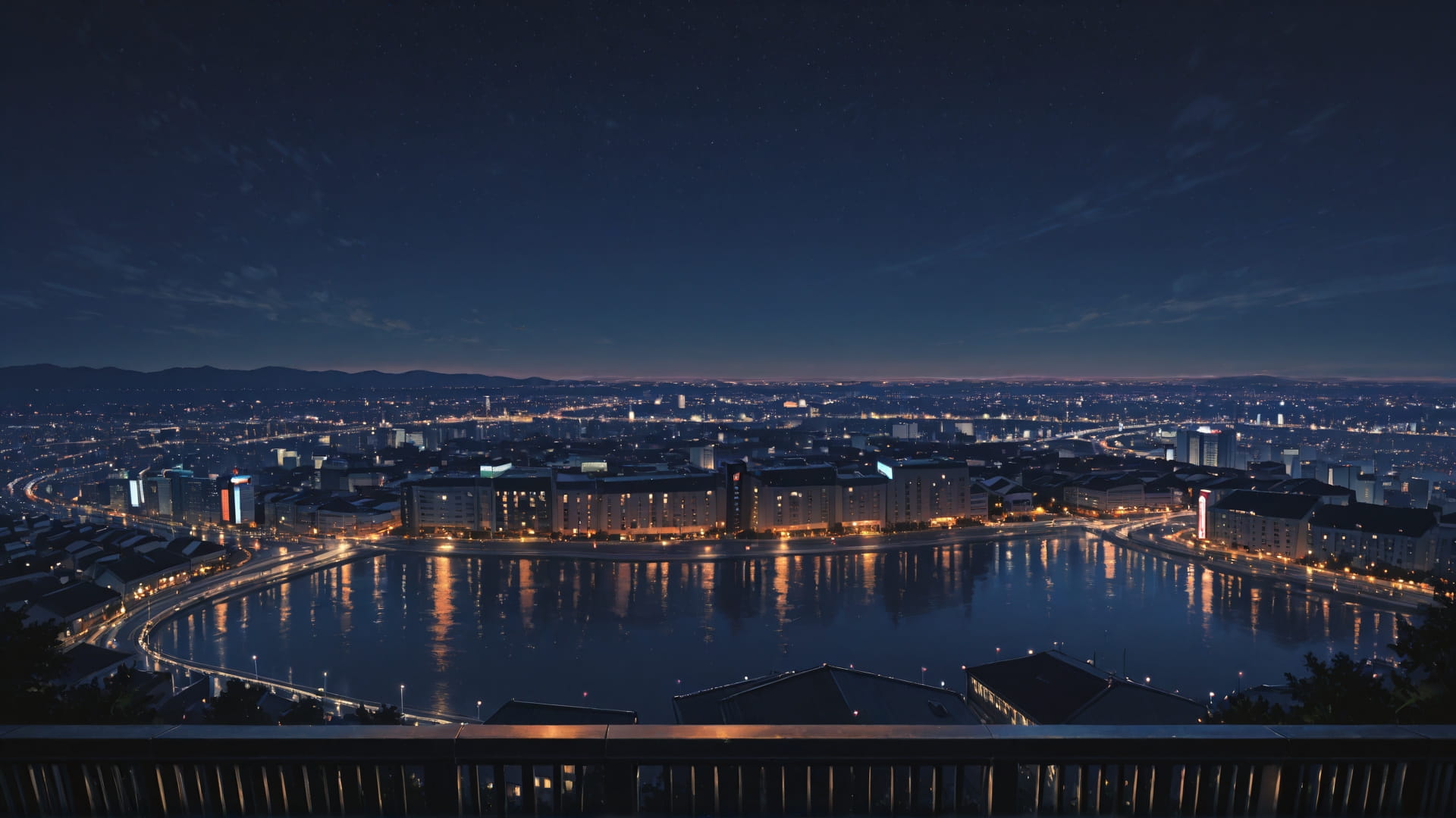 Orange Night City Agentic smartphone wallpaper free download, vertical 16:9 format, Orange, Night, City, Spring 001