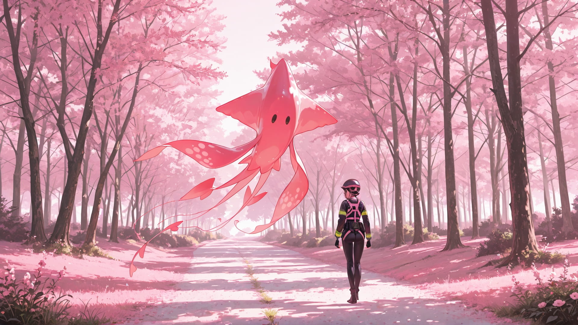 Pink Afternoon Nature Agentic smartphone wallpaper free download, vertical 16:9 format, Pink, Afternoon, Nature, Spring