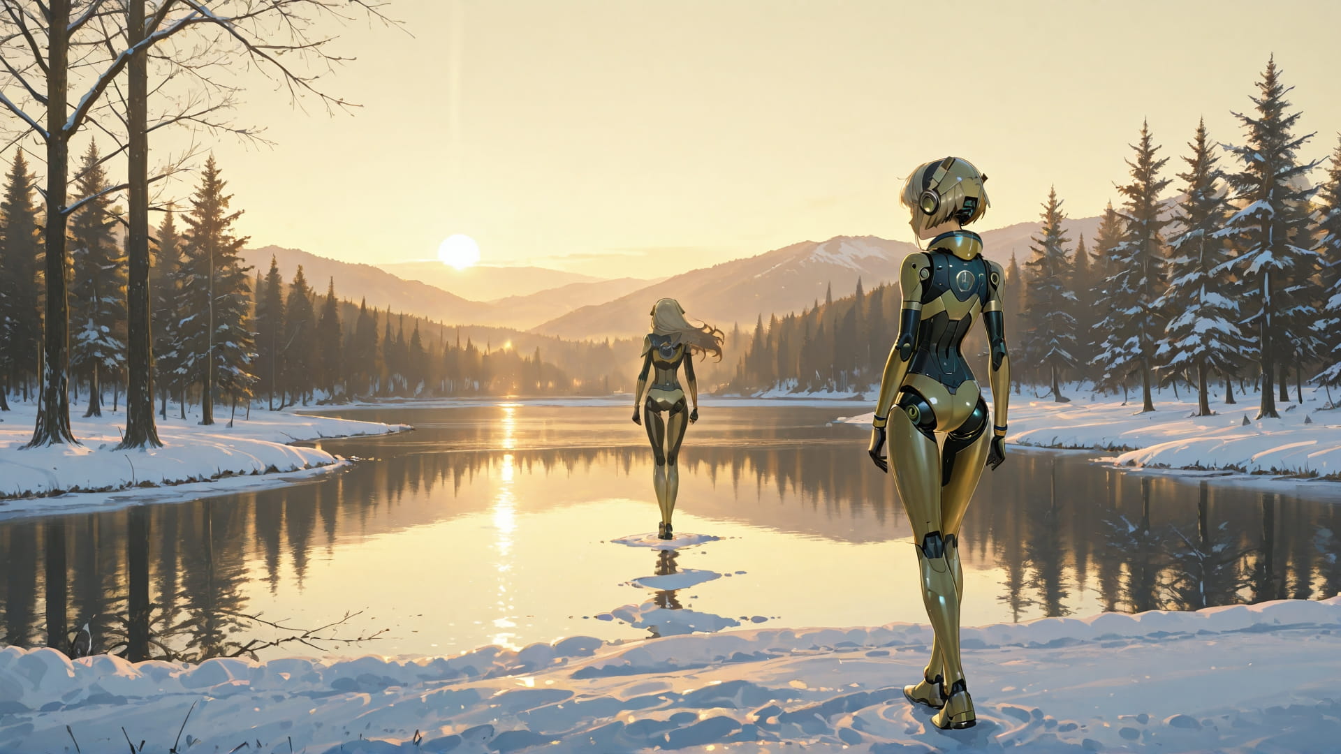 Yellow Afternoon Sea Agentic smartphone wallpaper free download, vertical 16:9 format, Yellow, Afternoon, Sea, Winter