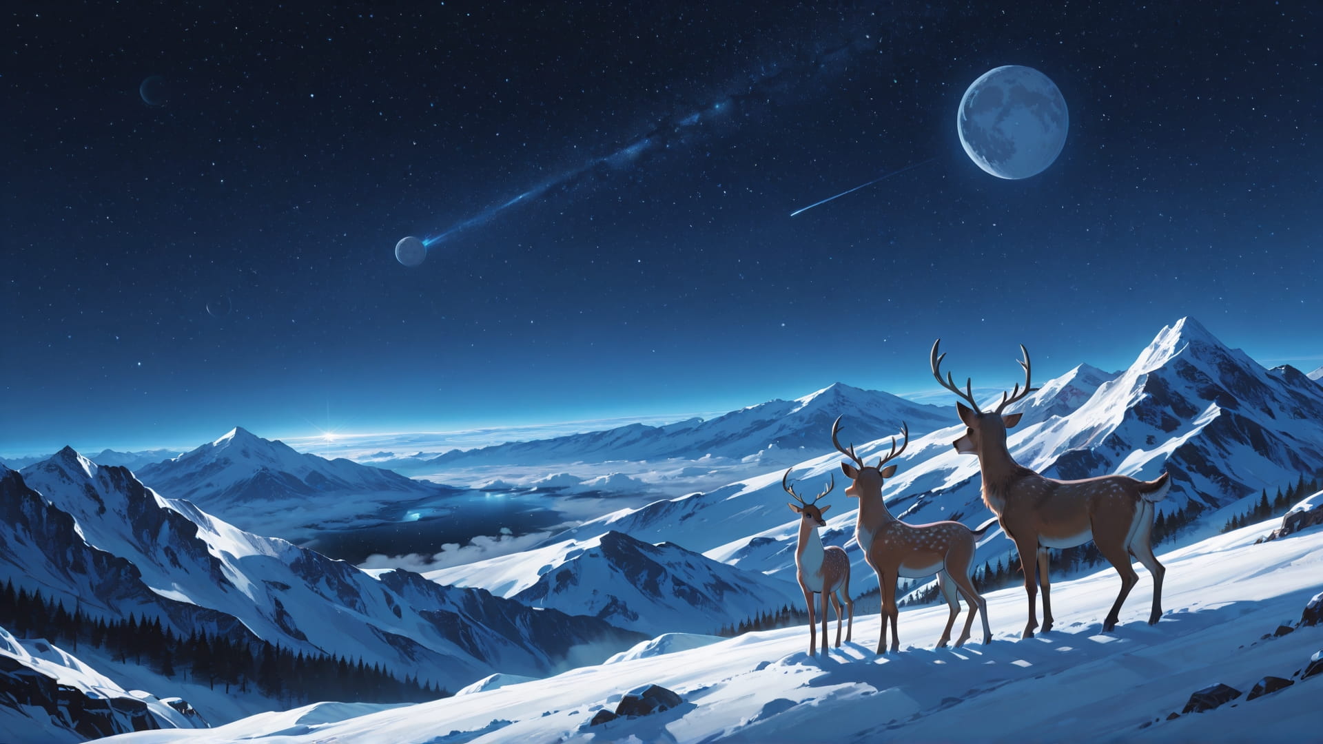 Blue Afternoon Mountain Artemis smartphone wallpaper free download, vertical 16:9 format, Blue, Afternoon, Mountain, Winter