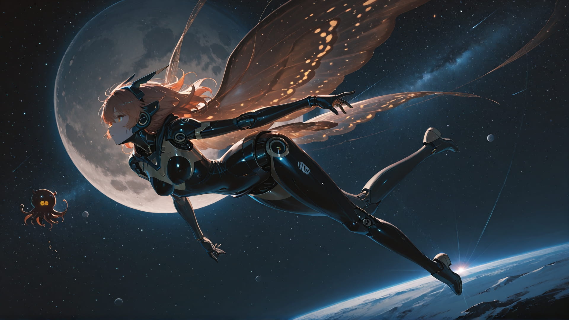 Brown Night Sky Artemis smartphone wallpaper free download, vertical 16:9 format, Brown, Night, Sky, Winter