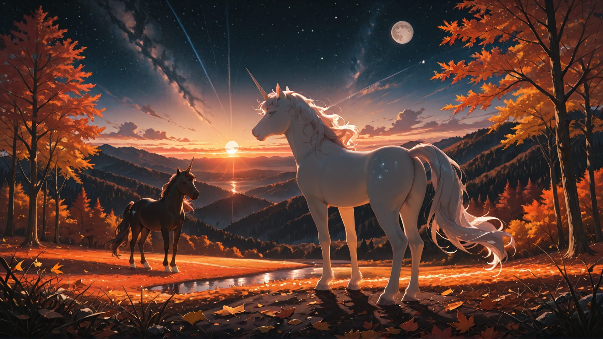 Brown Sunset Nature Artemis smartphone wallpaper free download, vertical 16:9 format, Brown, Sunset, Nature, Autumn