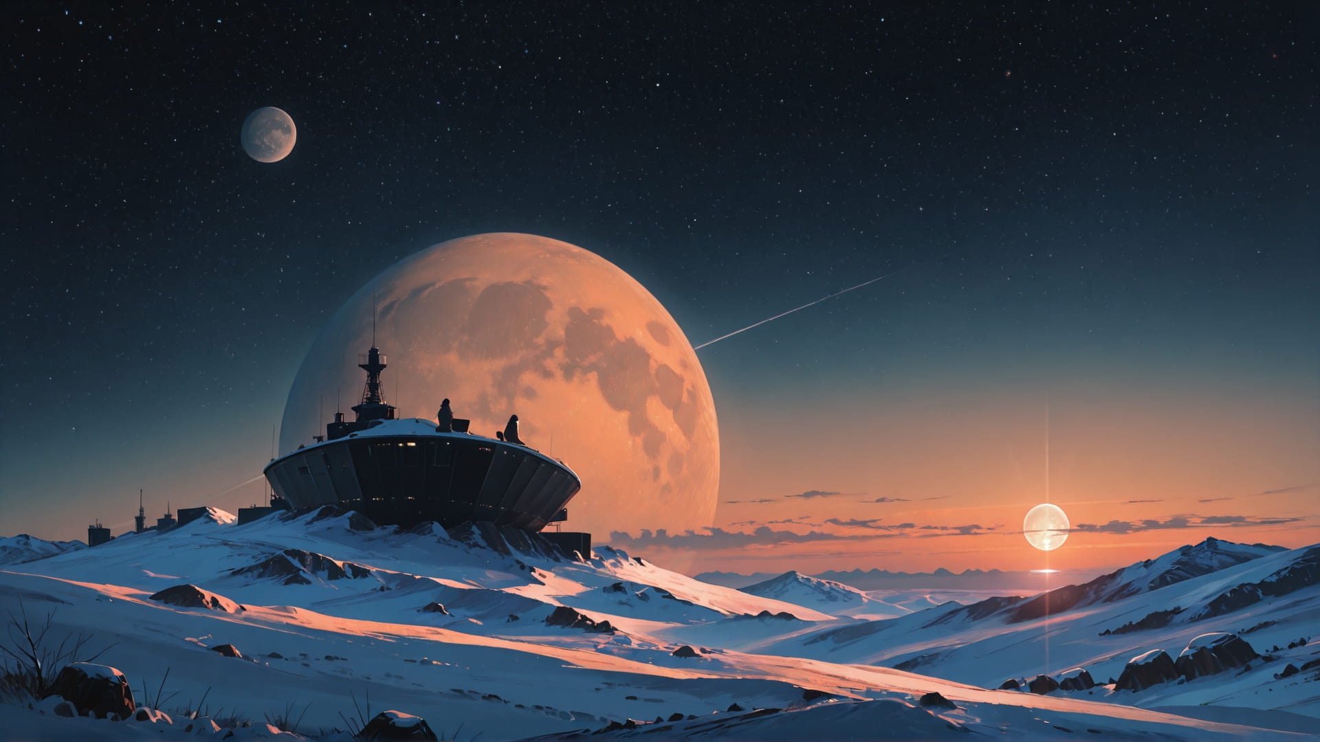 Orange Afternoon Sky Artemis smartphone wallpaper free download, vertical 16:9 format, Orange, Afternoon, Sky, Winter 001