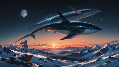 Orange Sunset Mountain Artemis smartphone wallpaper free download, vertical 9:16 format, Orange, Sunset, Mountain, Winter