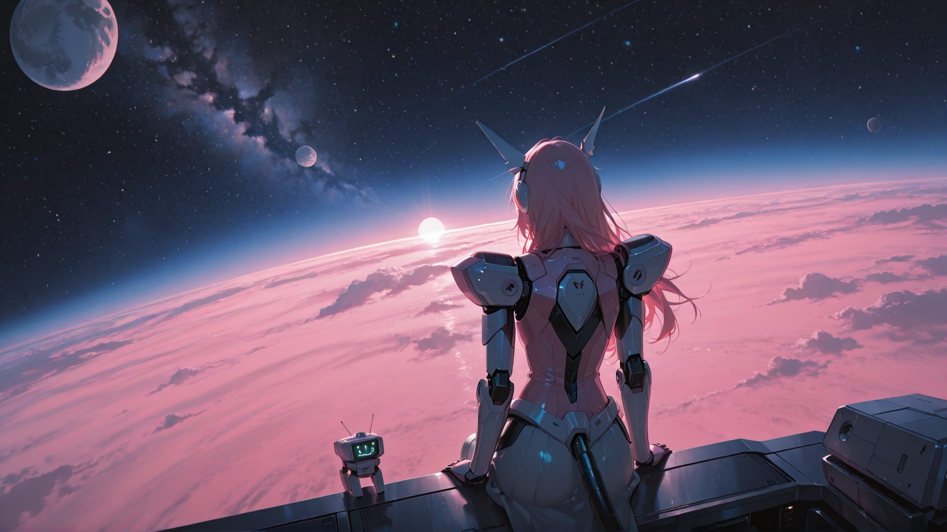 Pink Afternoon Sky Artemis smartphone wallpaper free download, vertical 16:9 format, Pink, Afternoon, Sky, Summer