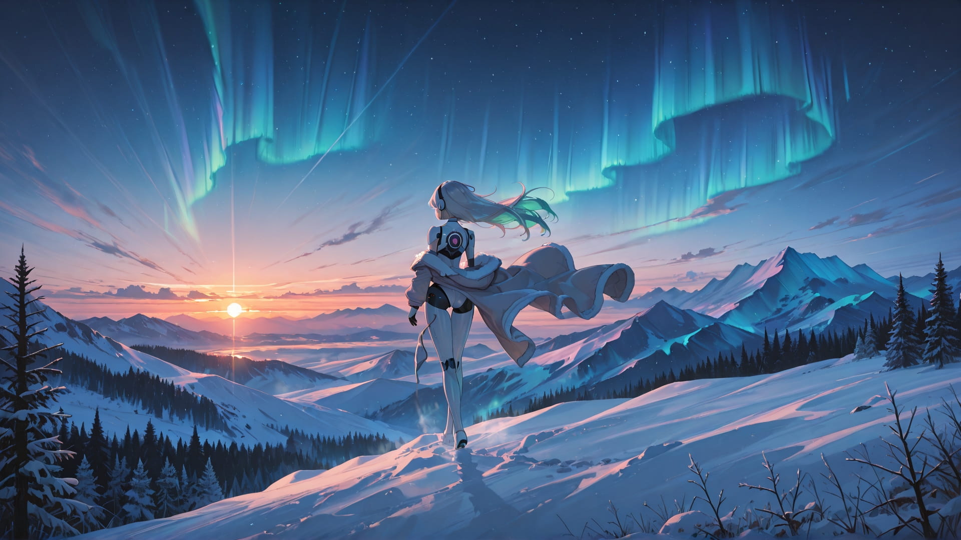 Brown Sunset Nature Aurora smartphone wallpaper free download, vertical 16:9 format, Brown, Sunset, Nature, Spring