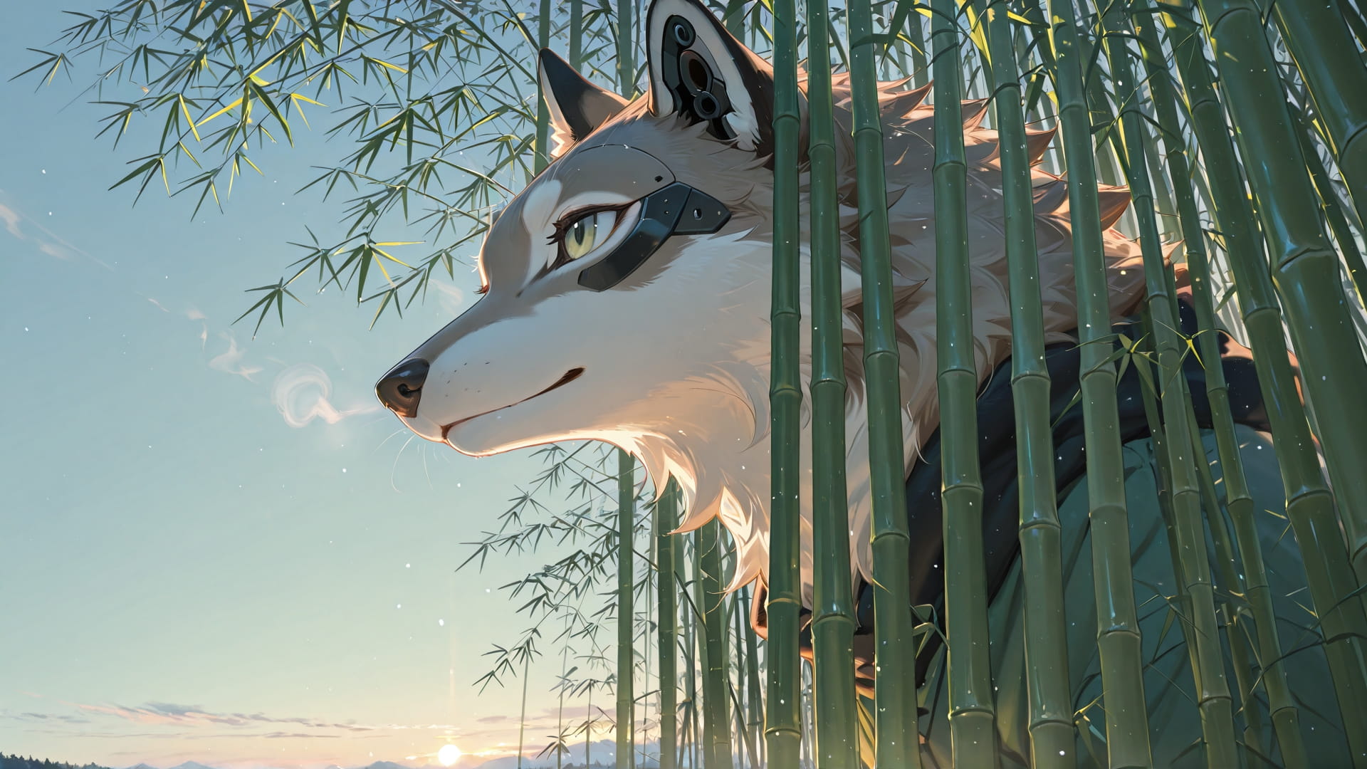 Green Afternoon Sky Bamboo smartphone wallpaper free download, vertical 16:9 format, Green, Afternoon, Sky, Winter