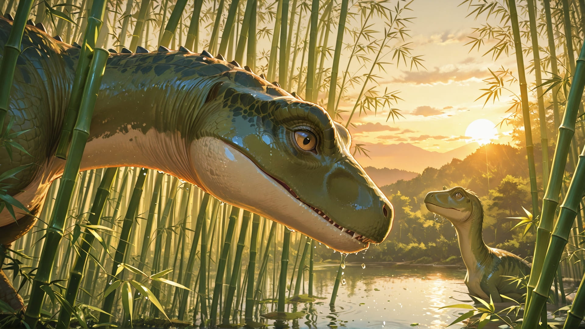 Yellow Sunset Nature Bamboo smartphone wallpaper free download, vertical 16:9 format, Yellow, Sunset, Nature, Spring