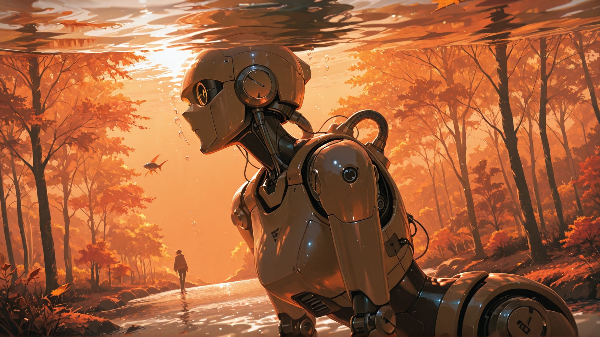 Brown Afternoon Sea BlockParty smartphone wallpaper free download, vertical 16:9 format, Brown, Afternoon, Sea, Autumn