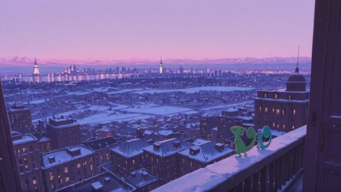 Purple Afternoon City BlockParty smartphone wallpaper free download, vertical 9:16 format, Purple, Afternoon, City, Winter