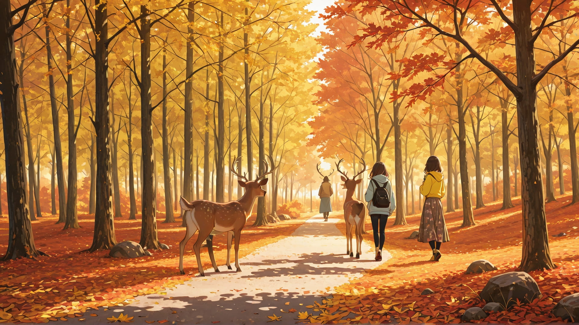 Yellow Afternoon Nature BlockParty smartphone wallpaper free download, vertical 16:9 format, Yellow, Afternoon, Nature, Autumn