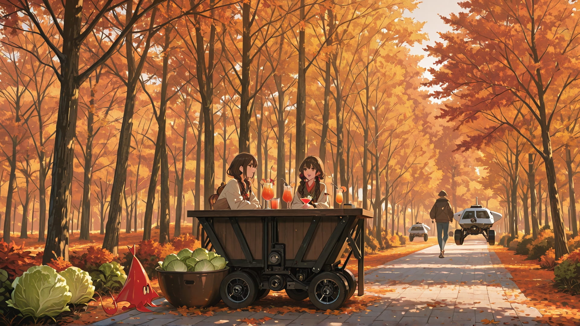 Brown Afternoon Nature CabbageCrush smartphone wallpaper free download, vertical 16:9 format, Brown, Afternoon, Nature, Autumn