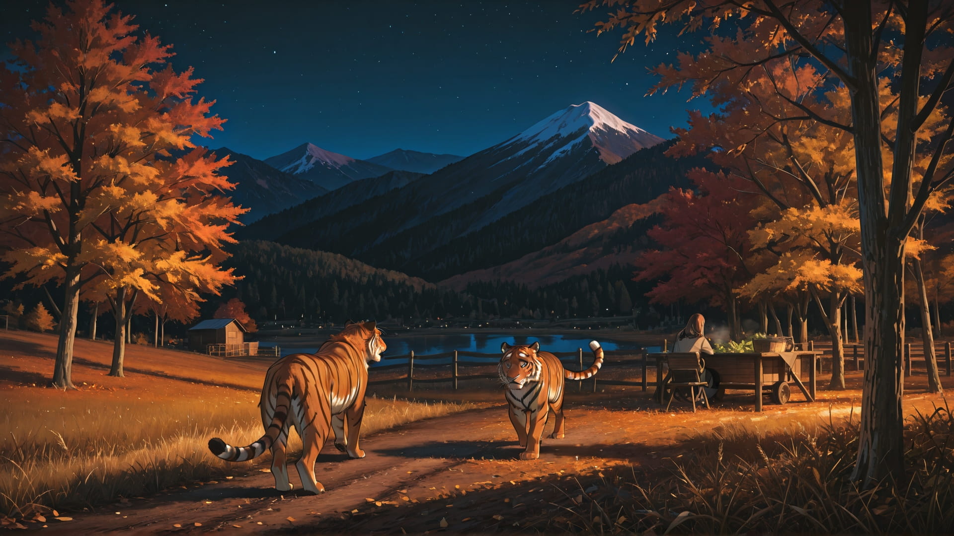 Brown Night Mountain CabbageCrush smartphone wallpaper free download, vertical 16:9 format, Brown, Night, Mountain, Autumn