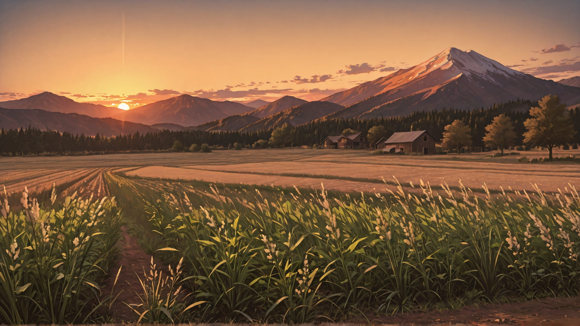 Brown Sunset Mountain CabbageCrush smartphone wallpaper free download, vertical 16:9 format, Brown, Sunset, Mountain, Spring 001