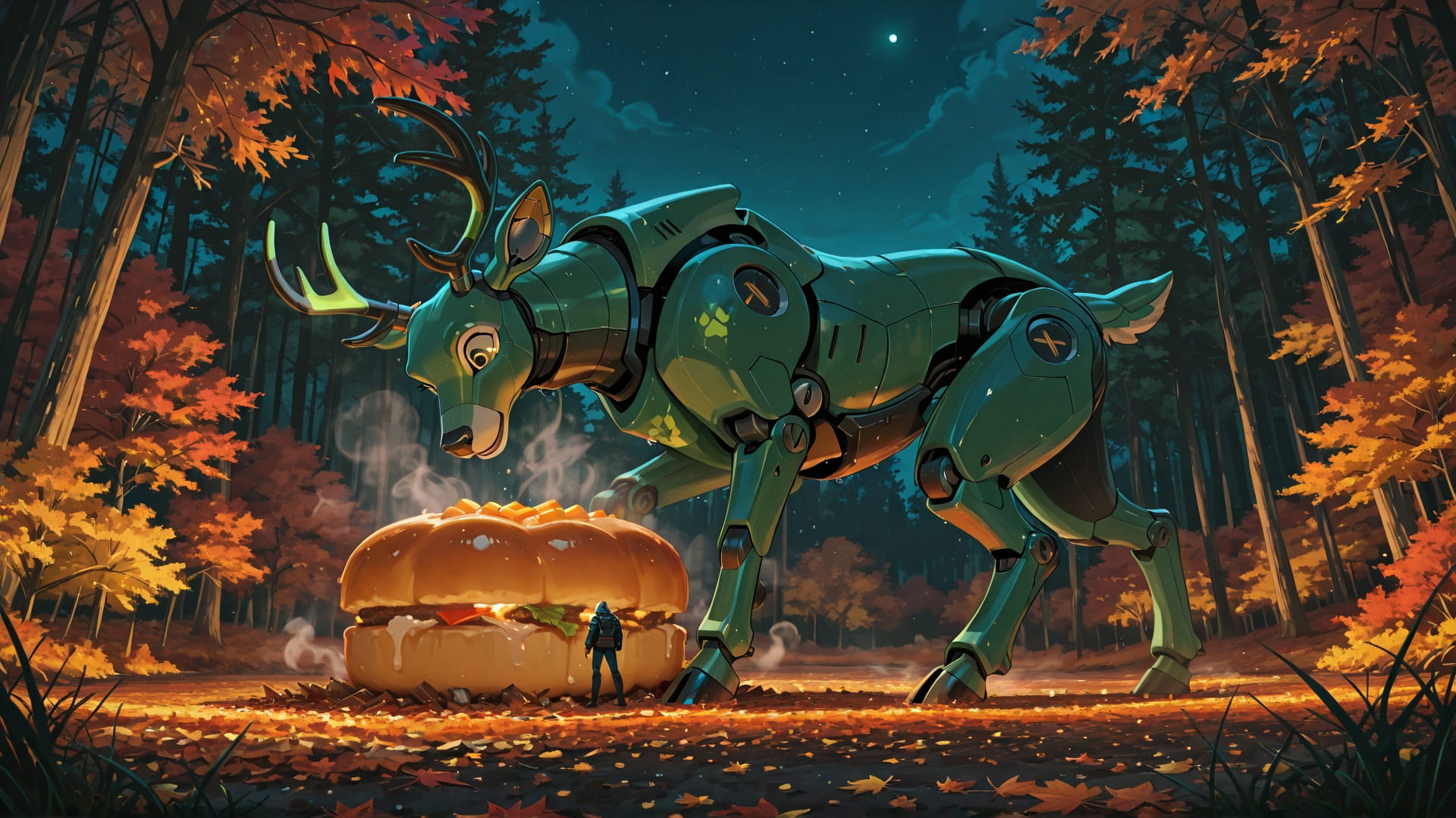 Green Night Nature CabbageCrush smartphone wallpaper free download, vertical 16:9 format, Green, Night, Nature, Autumn