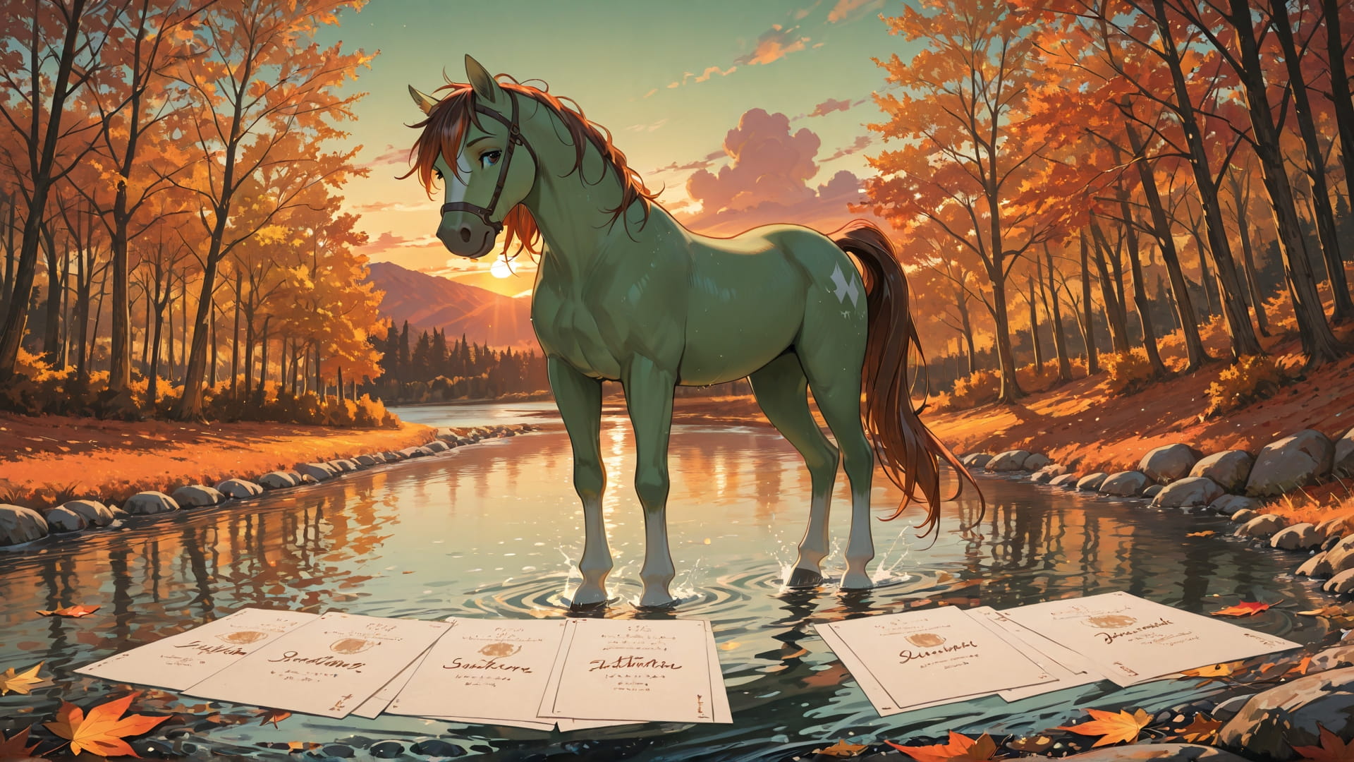 Green Sunset Sea CabbageCrush smartphone wallpaper free download, vertical 16:9 format, Green, Sunset, Sea, Autumn