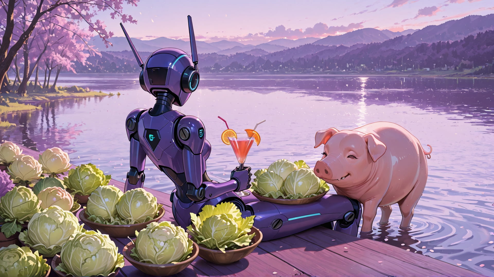 Purple Afternoon Sea CabbageCrush smartphone wallpaper free download, vertical 16:9 format, Purple, Afternoon, Sea, Spring