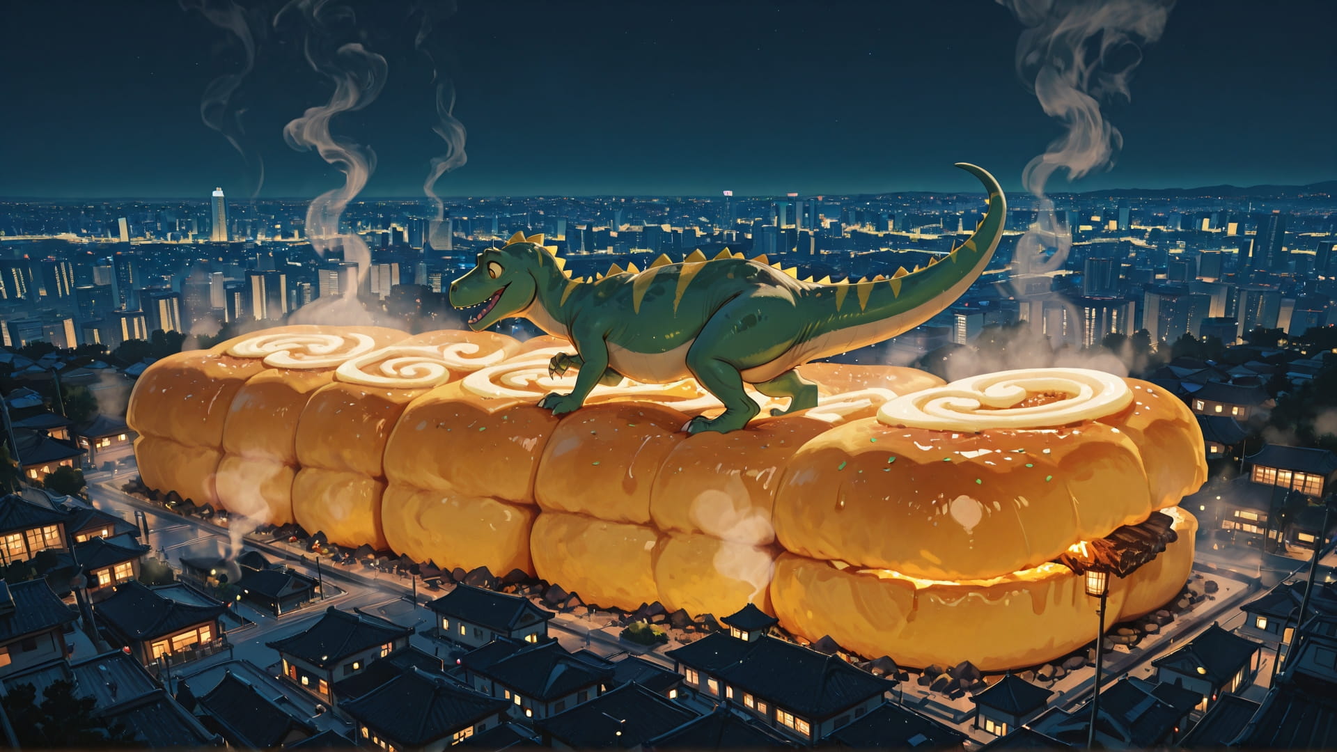 Yellow Night City CabbageCrush smartphone wallpaper free download, vertical 16:9 format, Yellow, Night, City, Summer