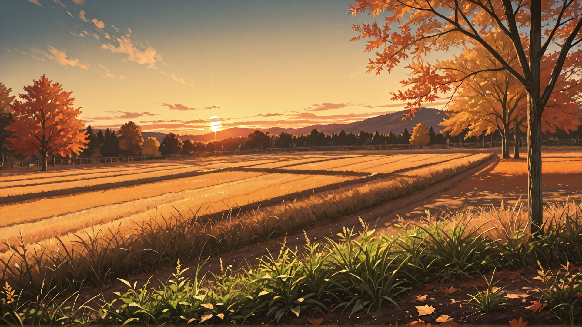 Yellow Sunset Sky CabbageCrush smartphone wallpaper free download, vertical 16:9 format, Yellow, Sunset, Sky, Autumn 001