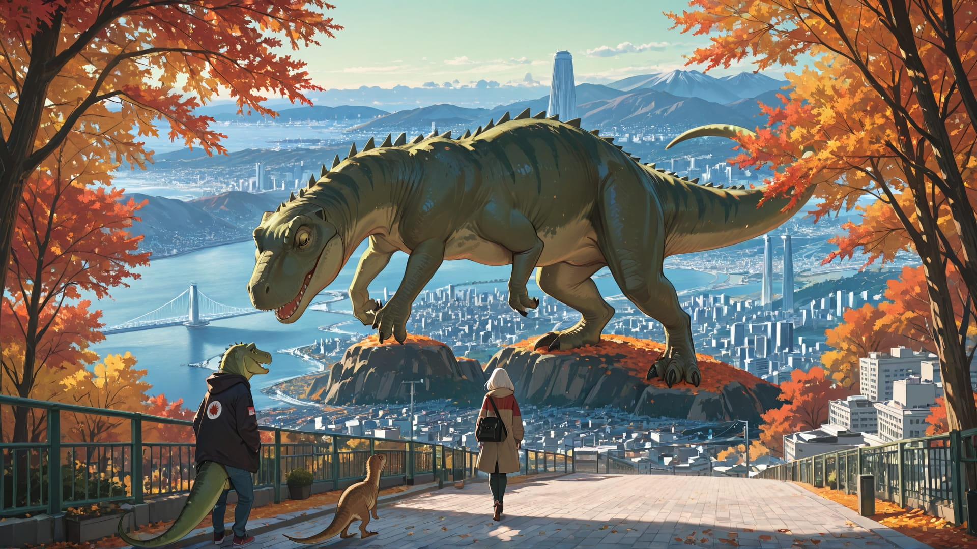 Green Afternoon City Canada smartphone wallpaper free download, vertical 16:9 format, Green, Afternoon, City, Autumn