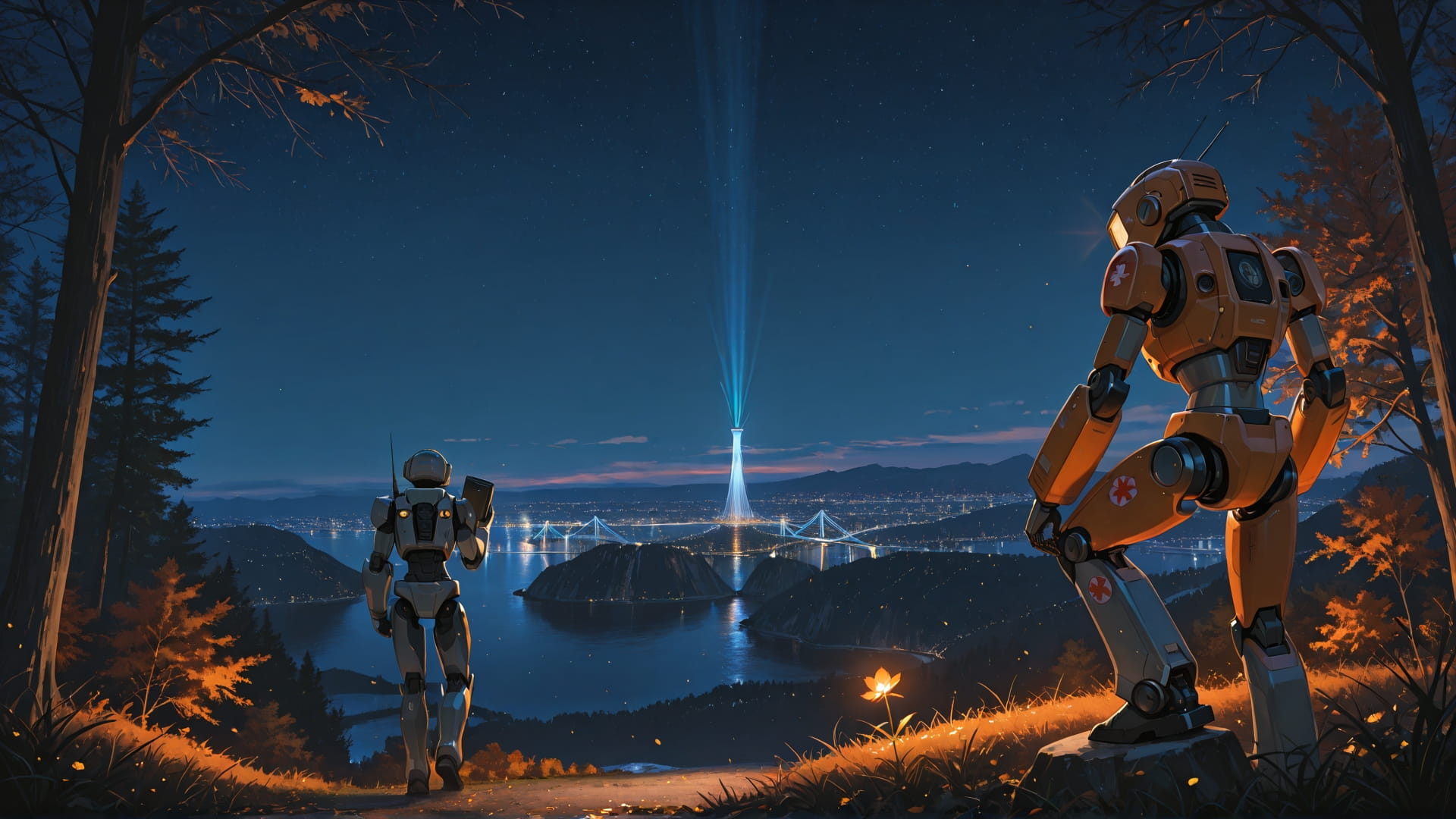 Orange Night Nature Canada smartphone wallpaper free download, vertical 16:9 format, Orange, Night, Nature, Spring