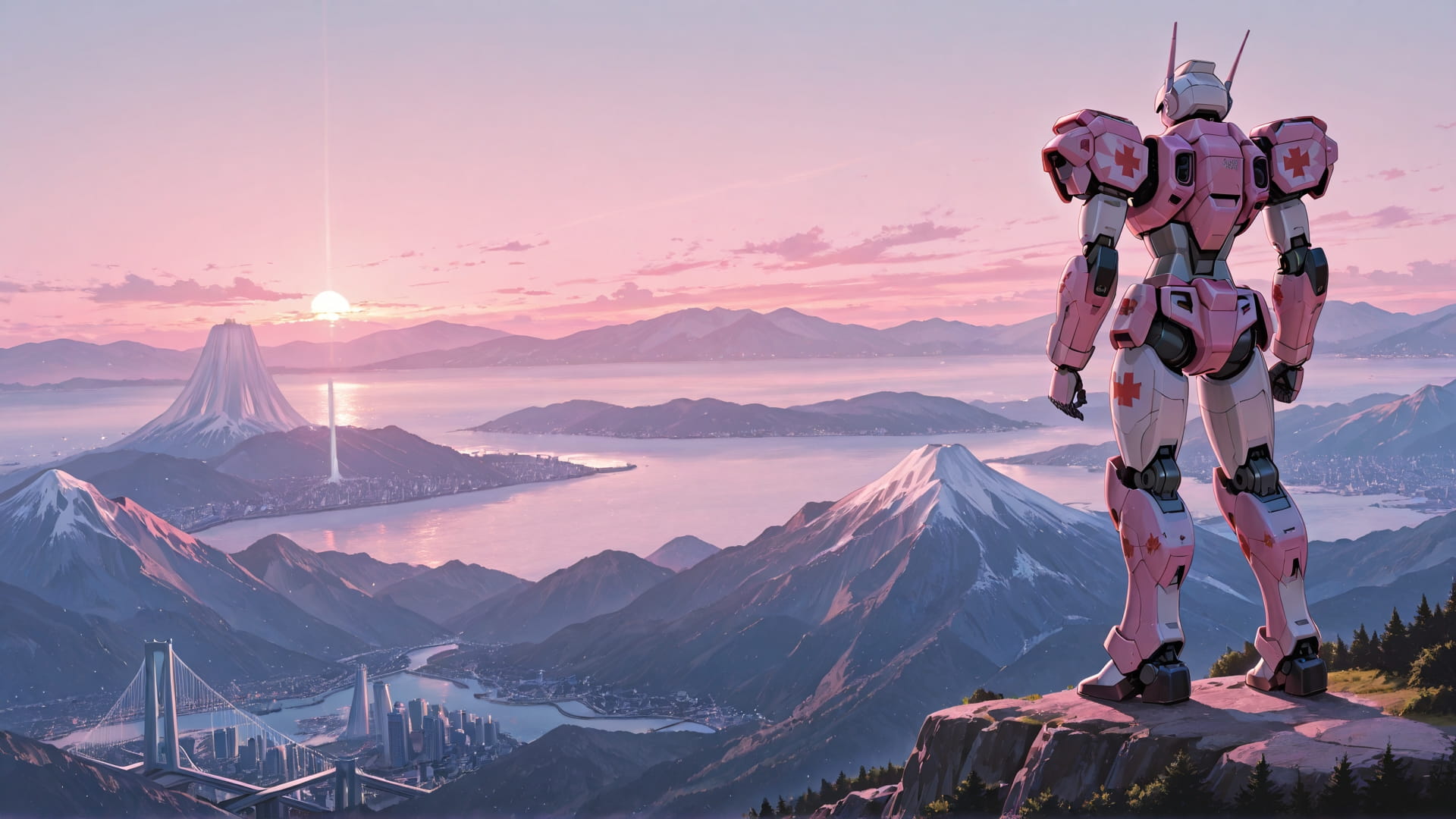 Pink Afternoon Mountain Canada smartphone wallpaper free download, vertical 16:9 format, Pink, Afternoon, Mountain, Spring