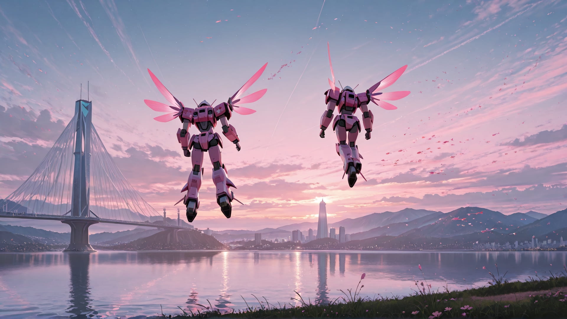 Pink Afternoon Sea Canada smartphone wallpaper free download, vertical 16:9 format, Pink, Afternoon, Sea, Spring