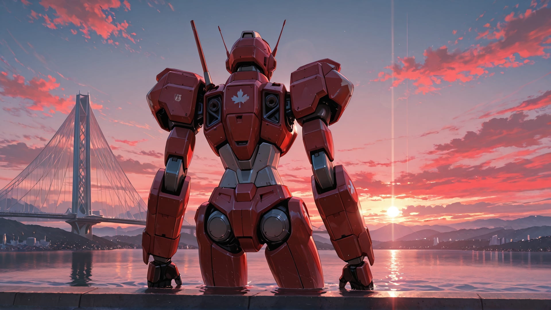 Red Afternoon Sea Canada smartphone wallpaper free download, vertical 16:9 format, Red, Afternoon, Sea, Summer