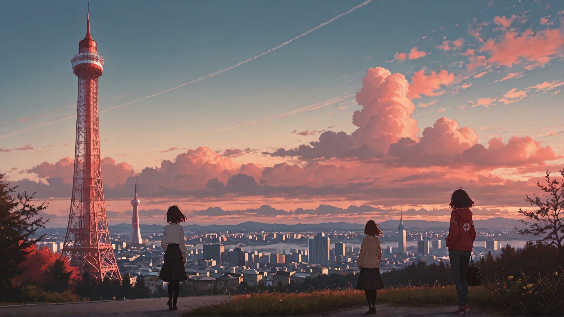 Red Afternoon Sky Canada smartphone wallpaper free download, vertical 16:9 format, Red, Afternoon, Sky, Spring