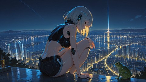 Yellow Night City Canada smartphone wallpaper free download, vertical 9:16 format, Yellow, Night, City, Summer