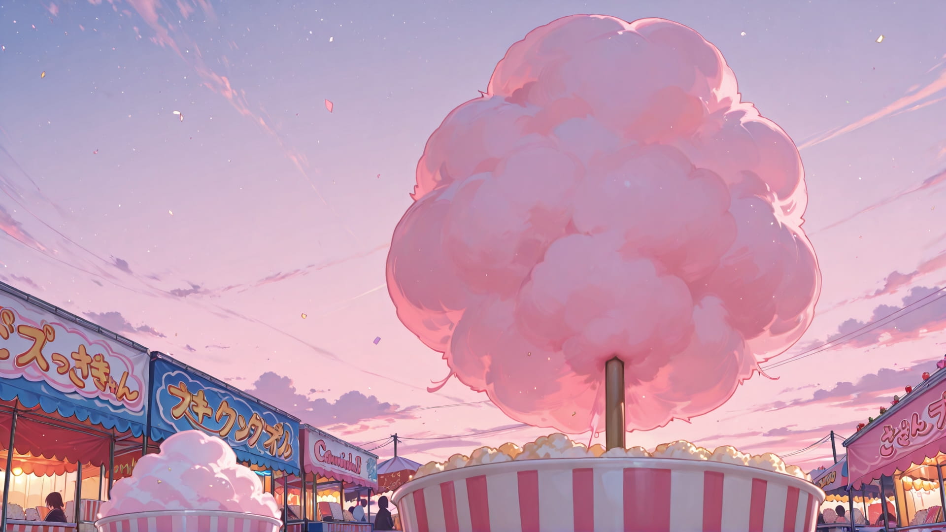 Pink Afternoon Sky Carnival smartphone wallpaper free download, vertical 9:16 format, Pink, Afternoon, Sky, Spring 001