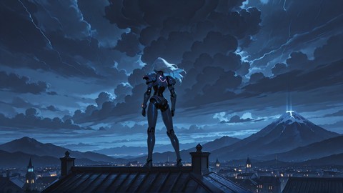 Blue Night Mountain Cathedral smartphone wallpaper free download, vertical 9:16 format, Blue, Night, Mountain, Summer