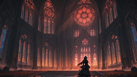 Red Night Mountain Cathedral smartphone wallpaper free download, vertical 9:16 format, Red, Night, Mountain, Autumn