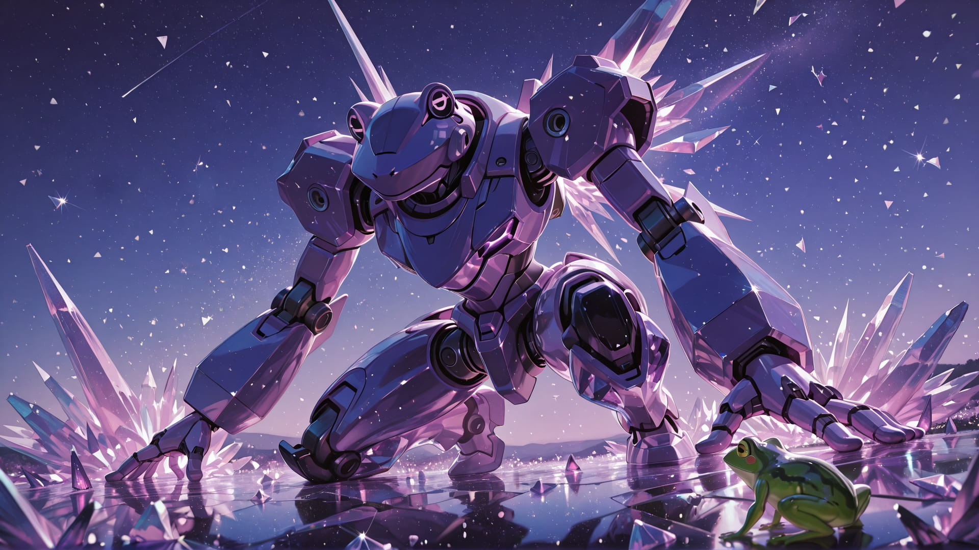 Purple Night Sky Crystal smartphone wallpaper free download, vertical 16:9 format, Purple, Night, Sky, Spring