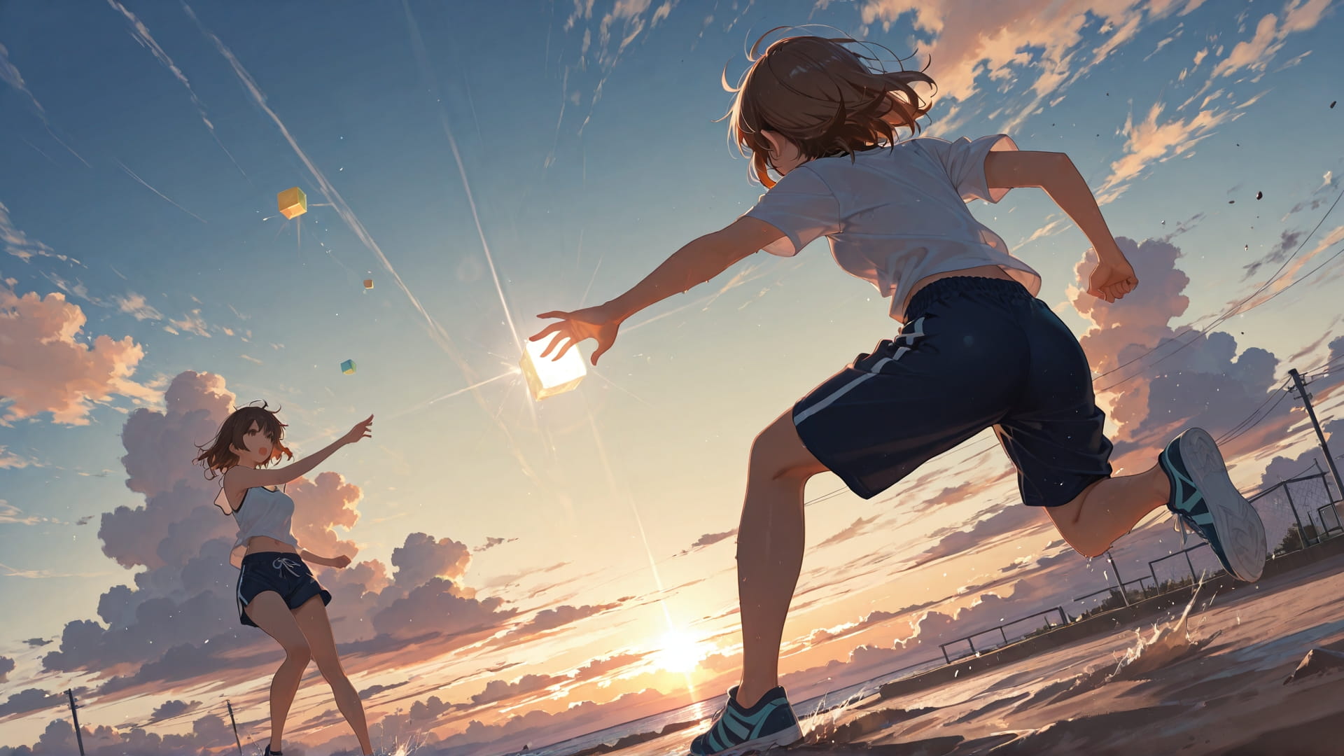 Brown Afternoon Sky Cube smartphone wallpaper free download, vertical 16:9 format, Brown, Afternoon, Sky, Summer 001