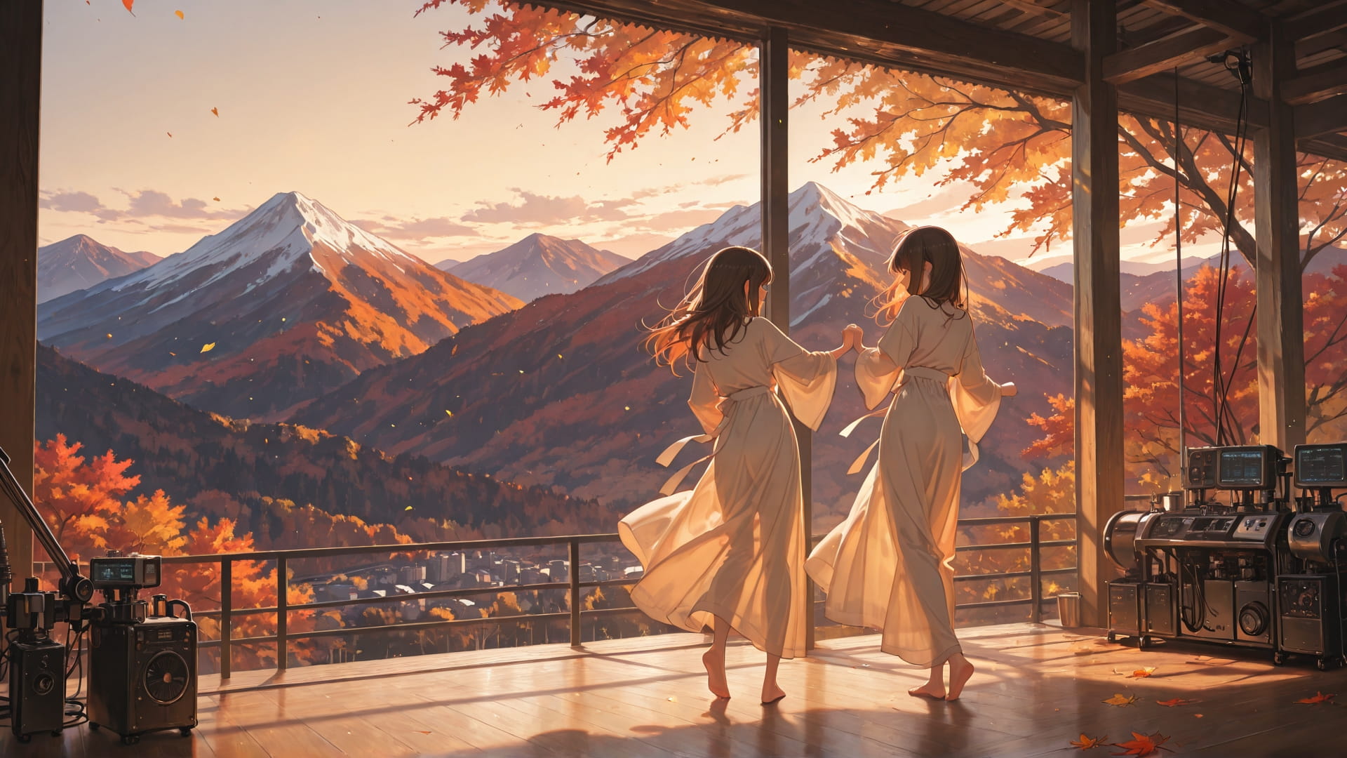 Brown Afternoon Mountain Dance smartphone wallpaper free download, vertical 16:9 format, Brown, Afternoon, Mountain, Autumn