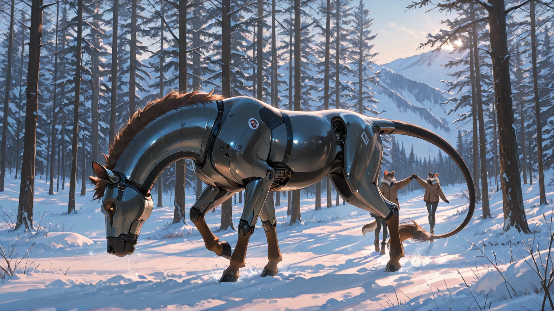 Brown Afternoon Nature Dance smartphone wallpaper free download, vertical 16:9 format, Brown, Afternoon, Nature, Winter