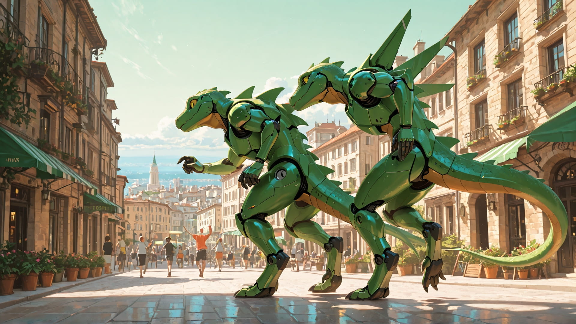 Green Afternoon City Dance smartphone wallpaper free download, vertical 16:9 format, Green, Afternoon, City, Summer