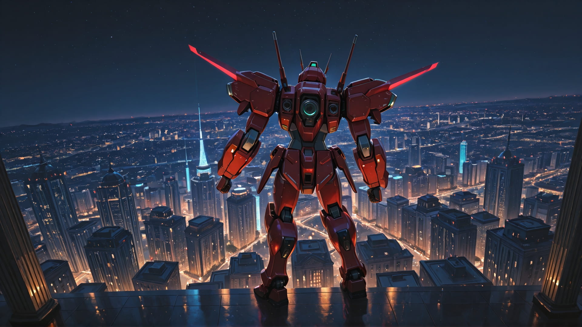 Red Night City Dance smartphone wallpaper free download, vertical 16:9 format, Red, Night, City, Spring