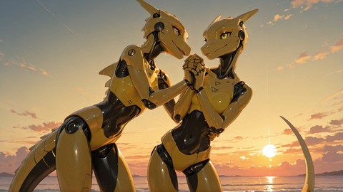 Yellow Sunset Sky Dance smartphone wallpaper free download, vertical 9:16 format, Yellow, Sunset, Sky, Summer