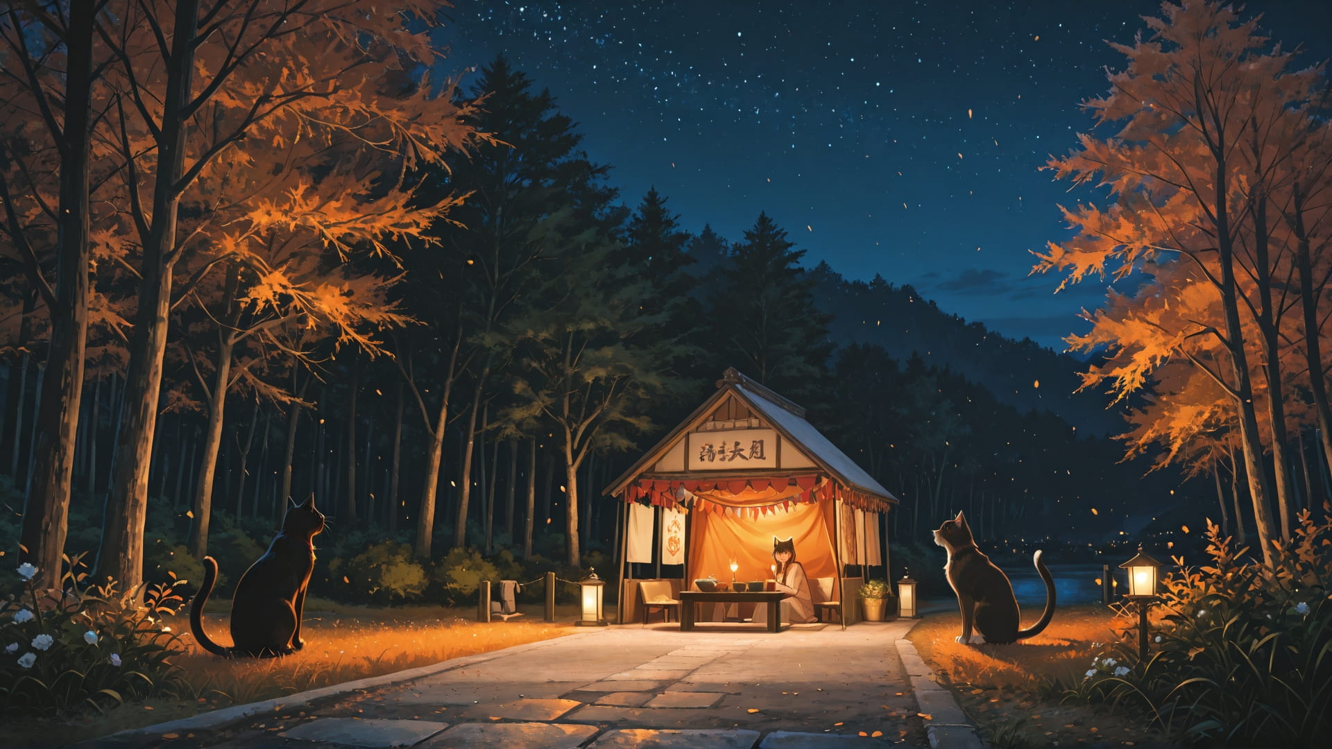 Orange Night Nature DemocracyDay smartphone wallpaper free download, vertical 16:9 format, Orange, Night, Nature, Spring