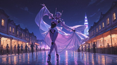 Purple Night City DemocracyDay smartphone wallpaper free download, vertical 16:9 format, Purple, Night, City, Summer