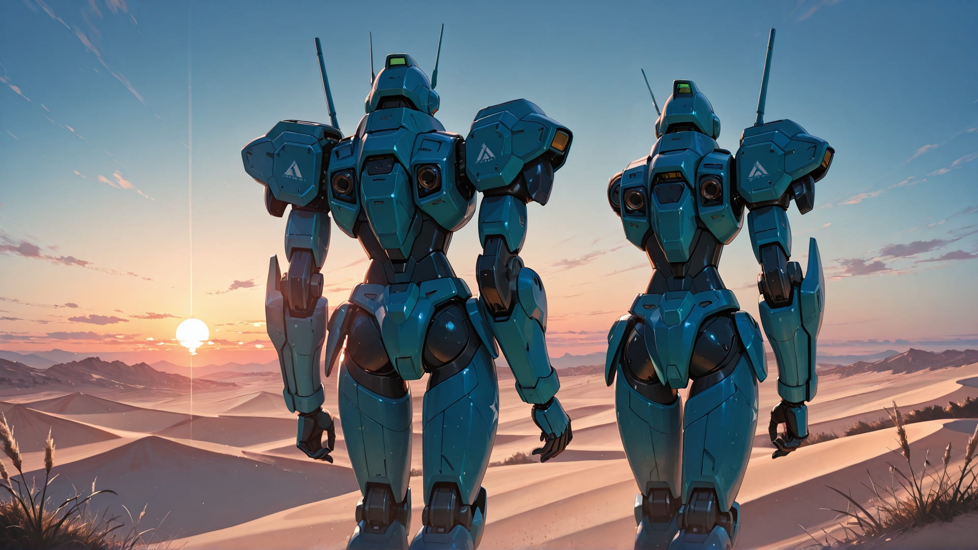 Blue Sunset Nature Desert smartphone wallpaper free download, vertical 16:9 format, Blue, Sunset, Nature, Spring