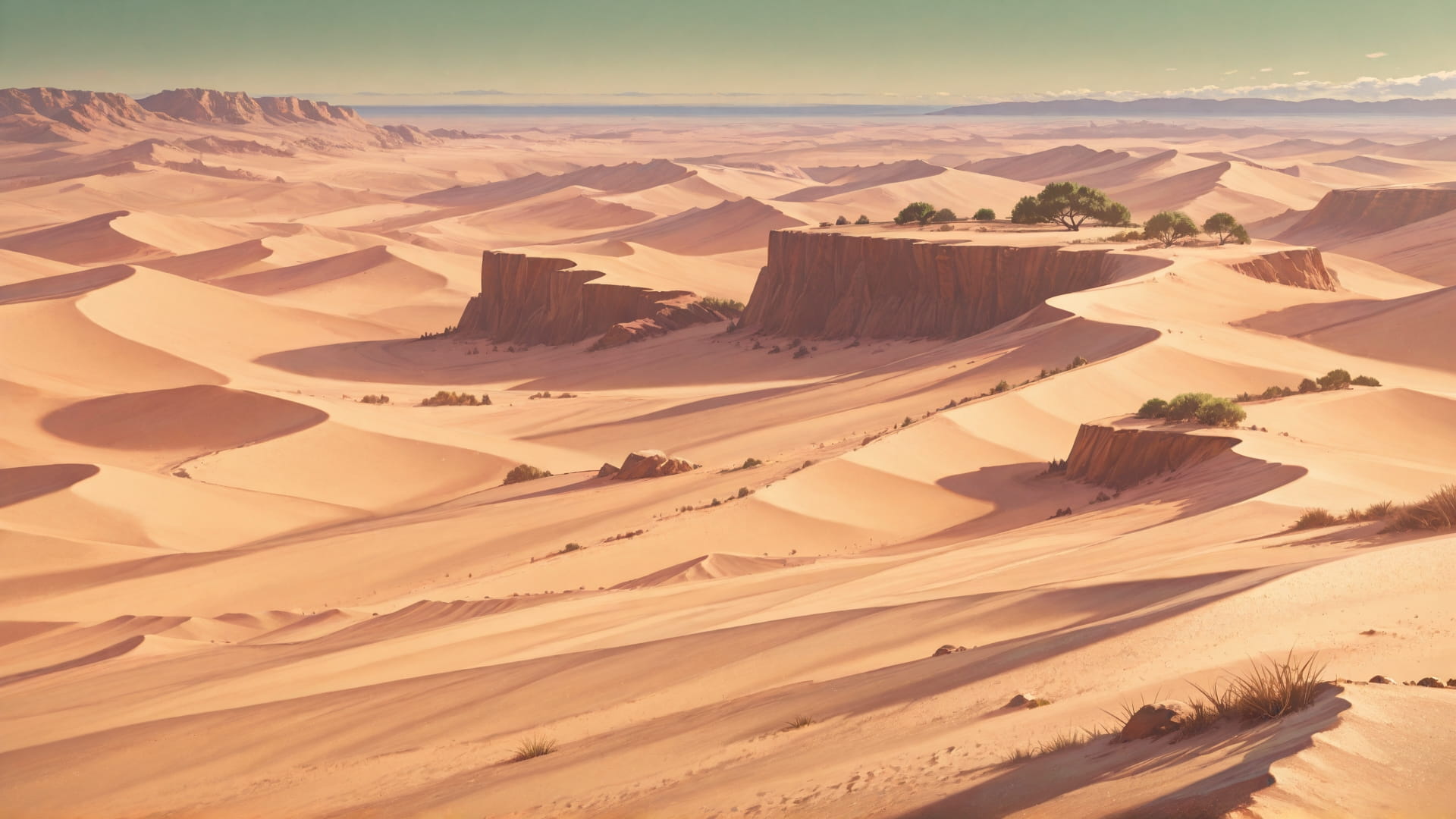 Green Afternoon Sea Desert smartphone wallpaper free download, vertical 16:9 format, Green, Afternoon, Sea, Spring 001