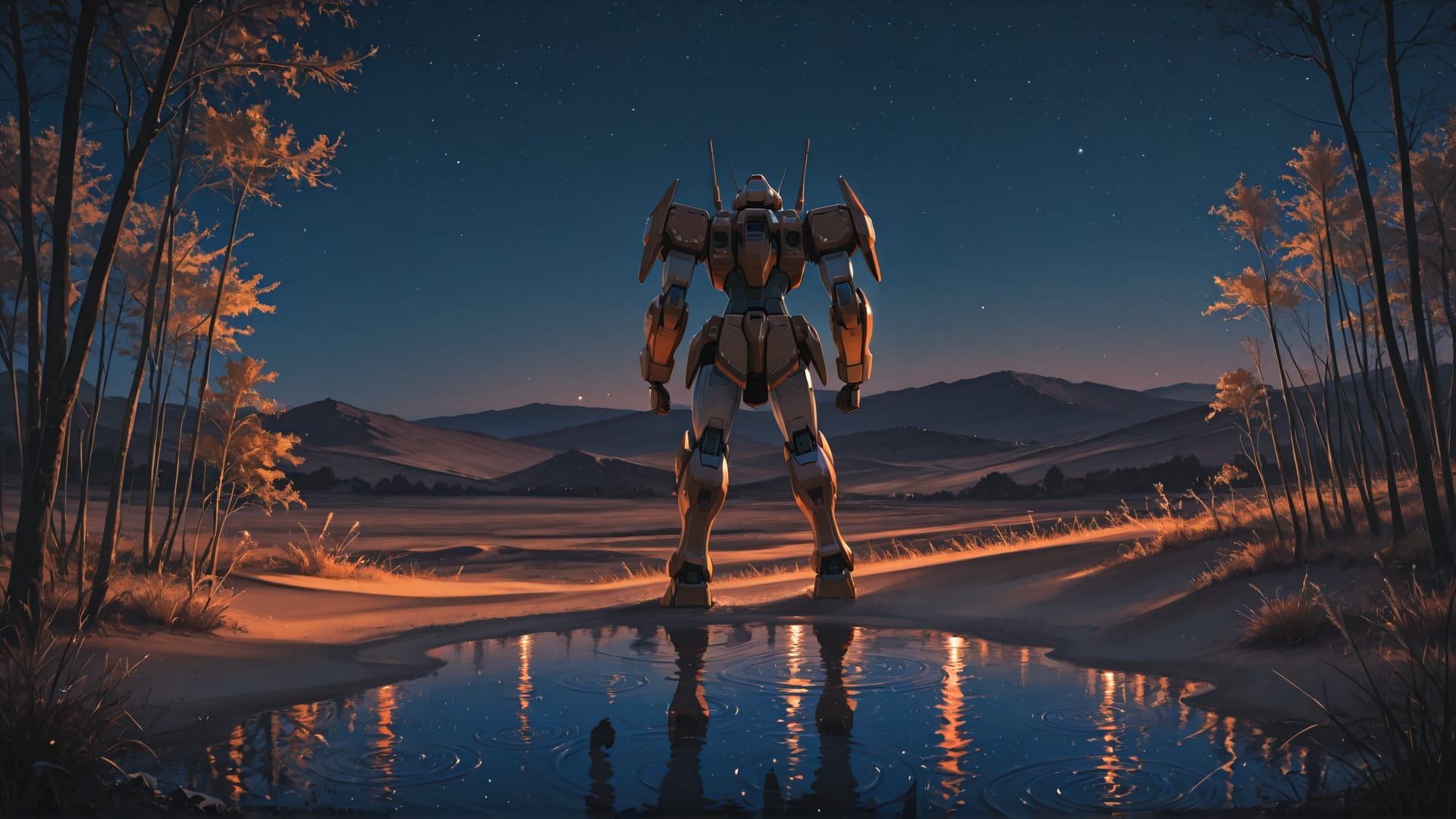 Orange Night Nature Desert smartphone wallpaper free download, vertical 16:9 format, Orange, Night, Nature, Spring