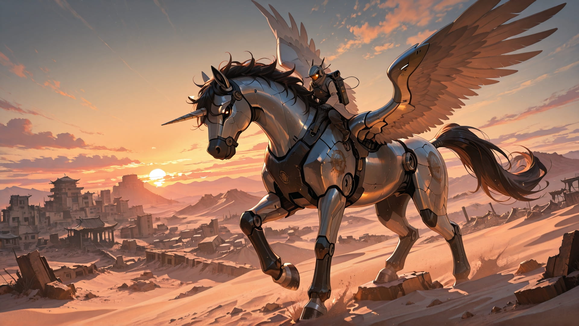 Orange Sunset City Desert smartphone wallpaper free download, vertical 16:9 format, Orange, Sunset, City, Winter