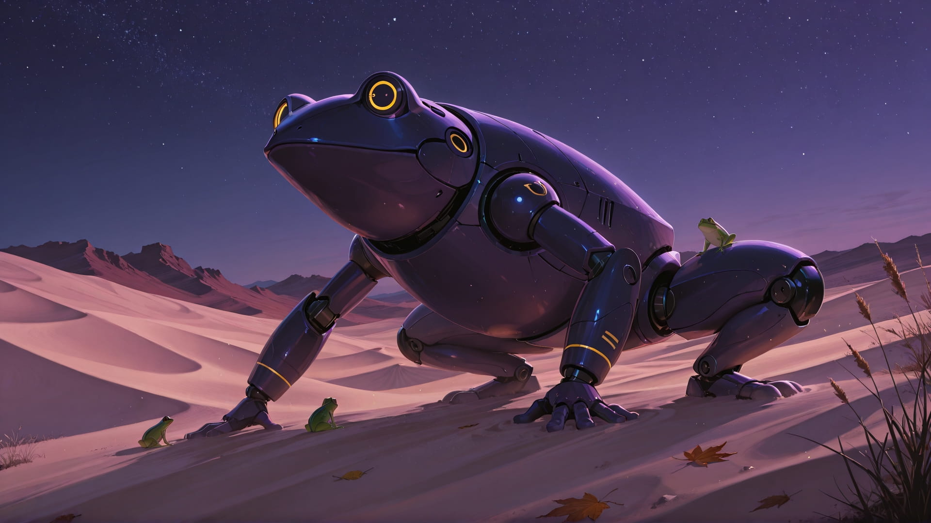 Purple Night Sky Desert smartphone wallpaper free download, vertical 16:9 format, Purple, Night, Sky, Autumn