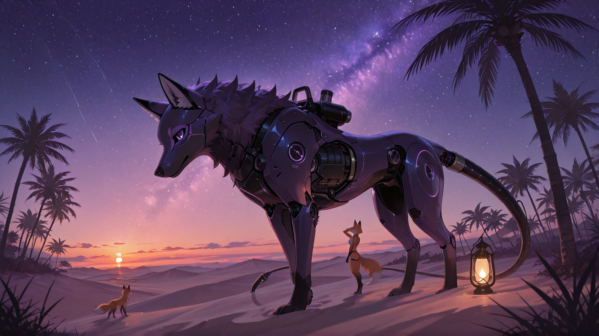 Purple Sunset Nature Desert smartphone wallpaper free download, vertical 16:9 format, Purple, Sunset, Nature, Summer