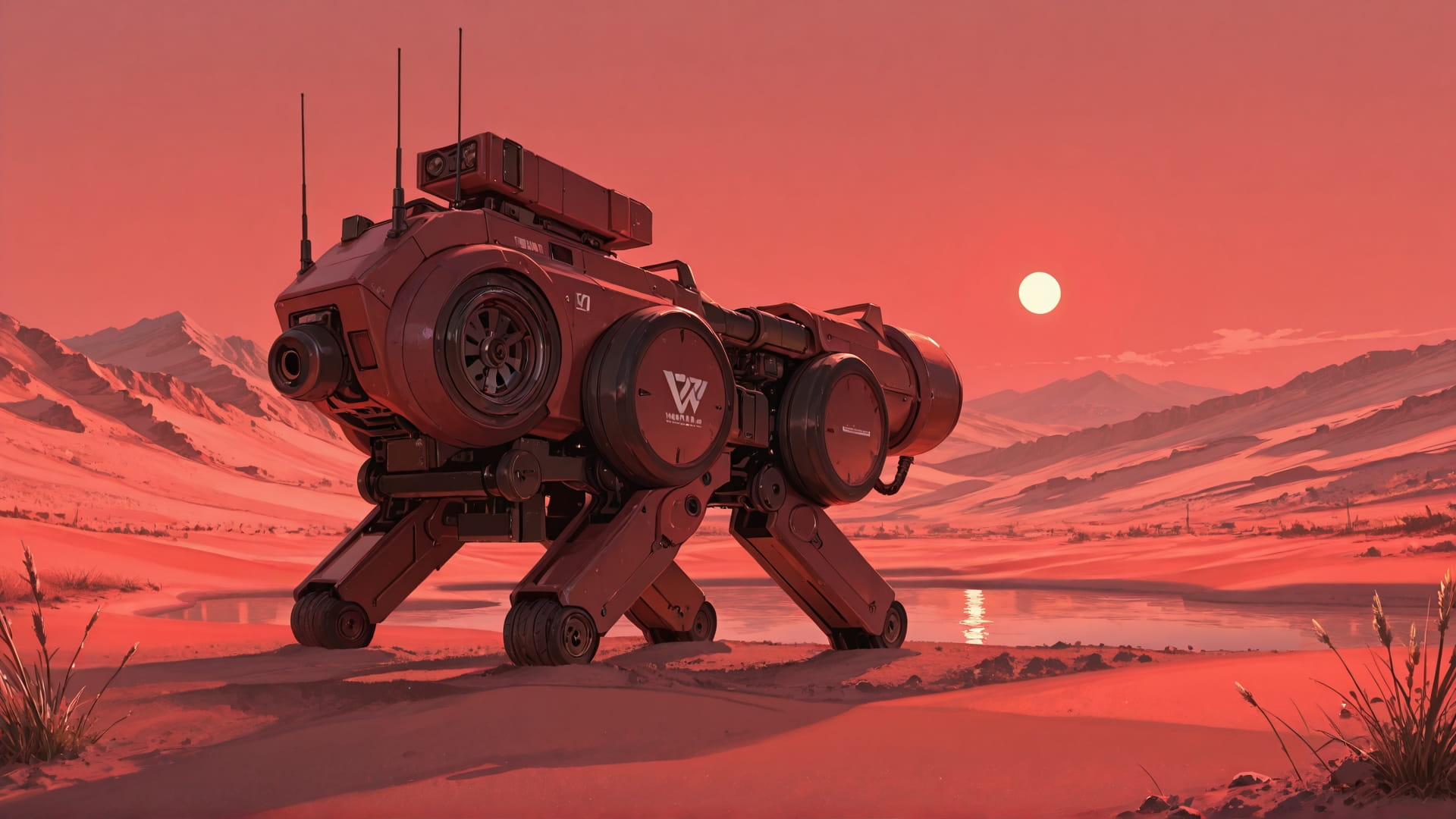 Red Afternoon Sea Desert smartphone wallpaper free download, vertical 16:9 format, Red, Afternoon, Sea, Spring